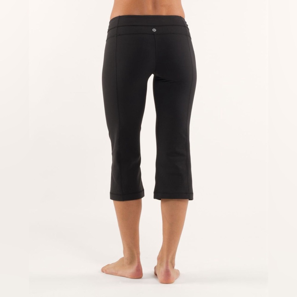 New Lululemon Reversible Groove Crop Pants Black Size 6